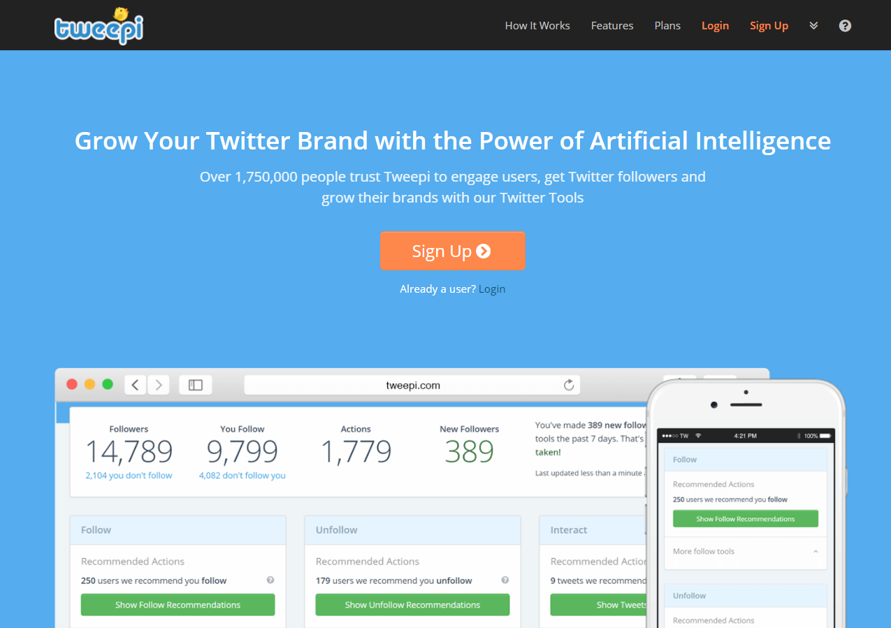 Tweepi Review & User Ratings