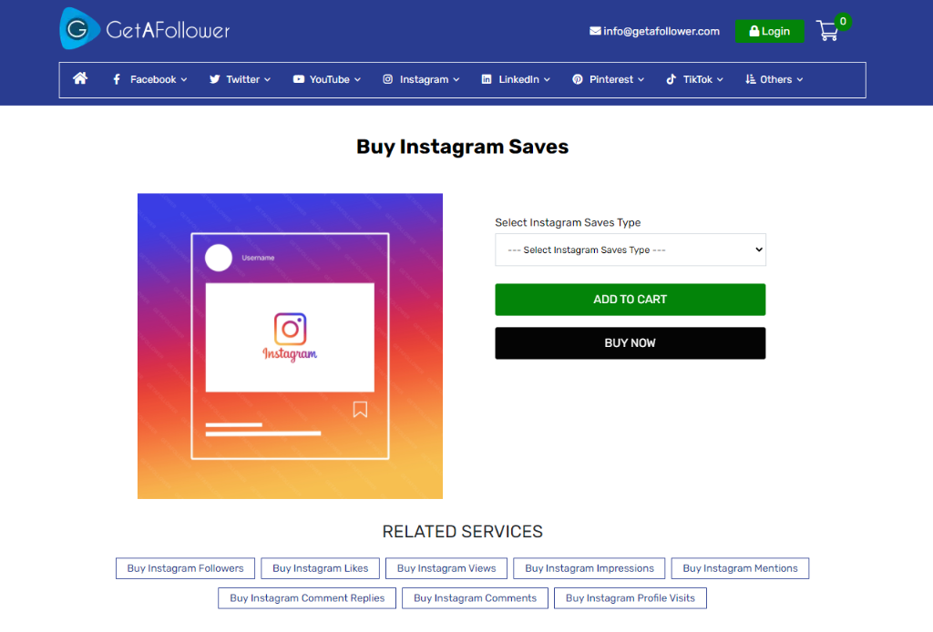 GetAFollower Buy Instagram Saves