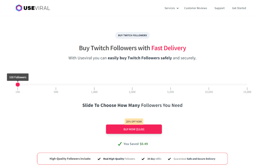 UseViral Buy Twitch Followers