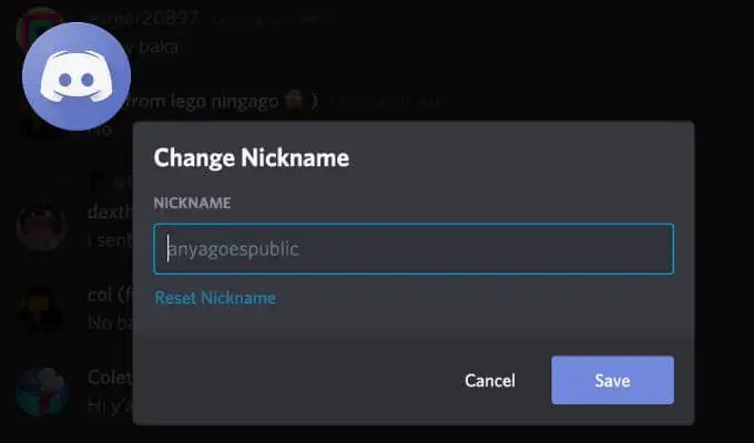 Change-Nickname