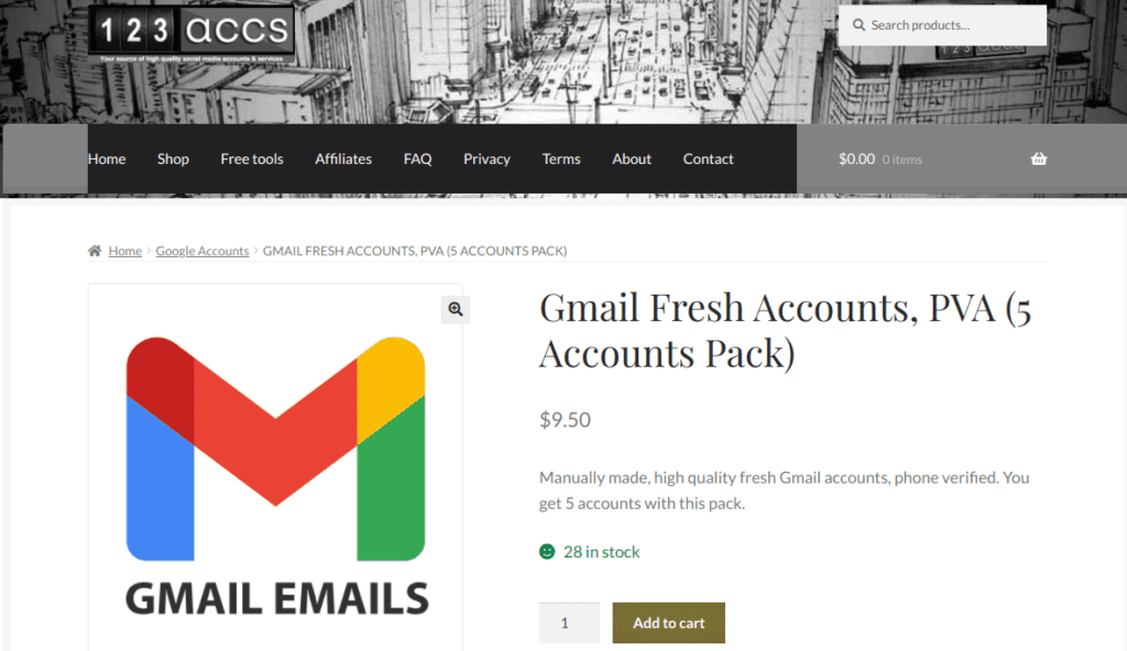 123accs Buy Gmail Accounts