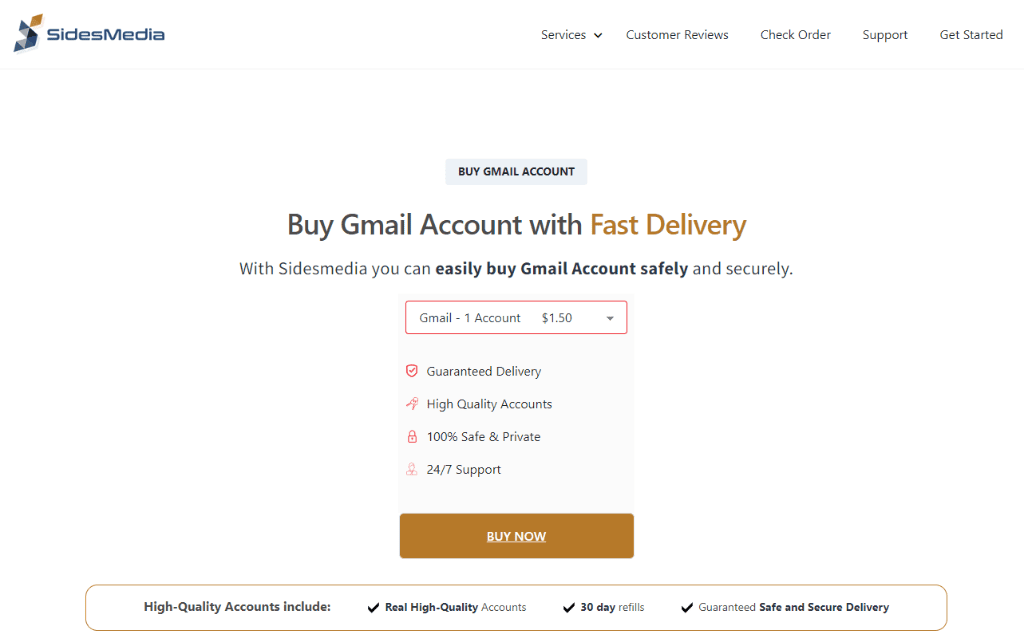 SidesMedia Buy Gmail Account