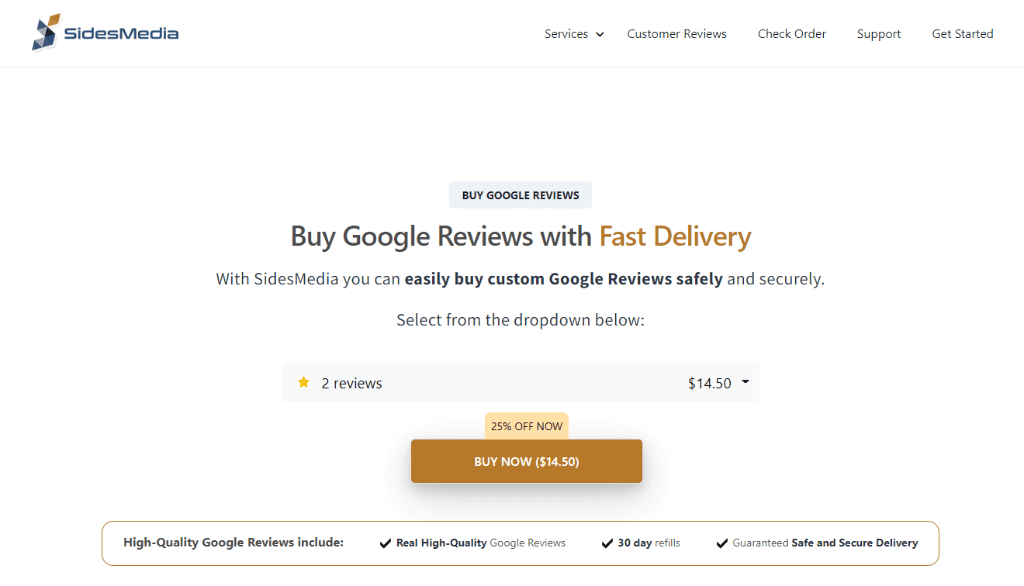 SidesMedia Buy Google Reviews
