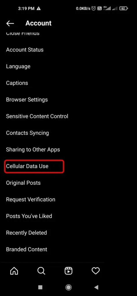 Cellular Data Use
