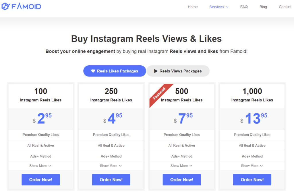 Famoid Buy Instagram Reels Likes