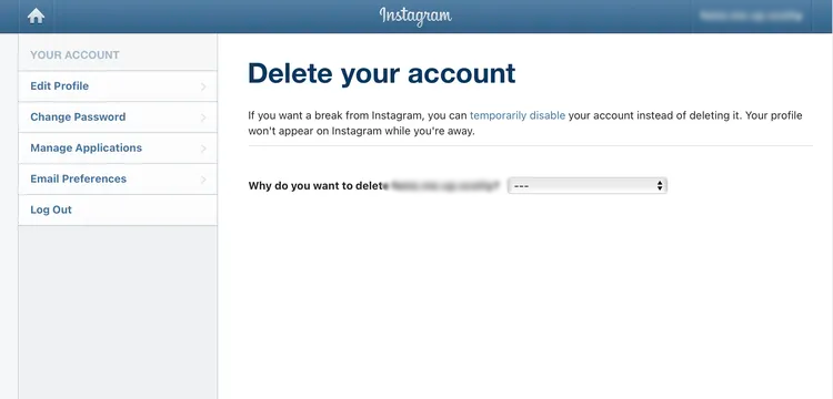 Remove Instagram Account