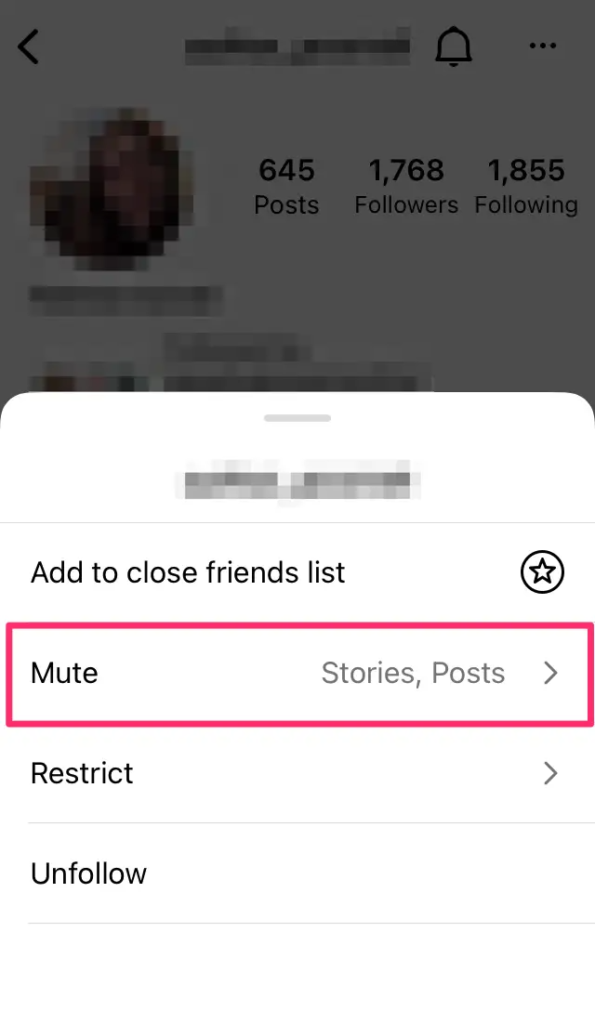 Select the Mute