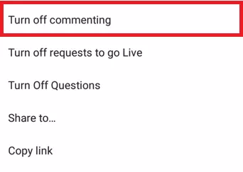 Turn off commenting.