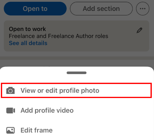 View or edit profile photo