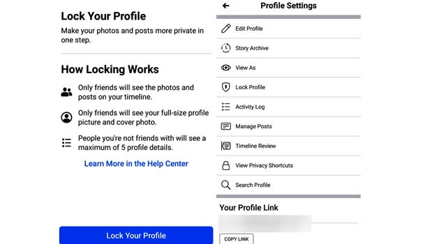 How Does Facebook Profile Lock Works