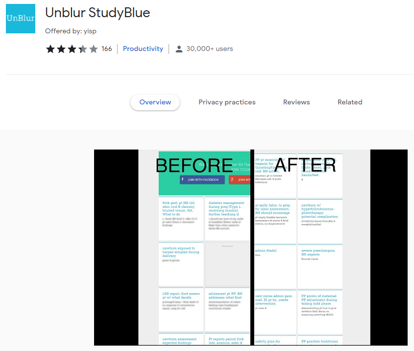 Unblur-StudyBlue