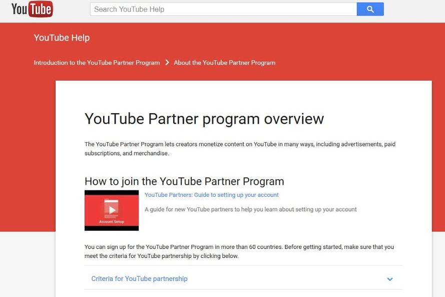 YouTube Partner Program