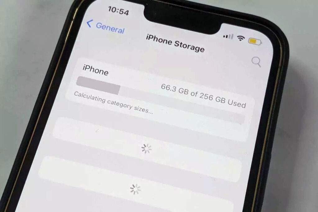 iPhone Storage Not Loading