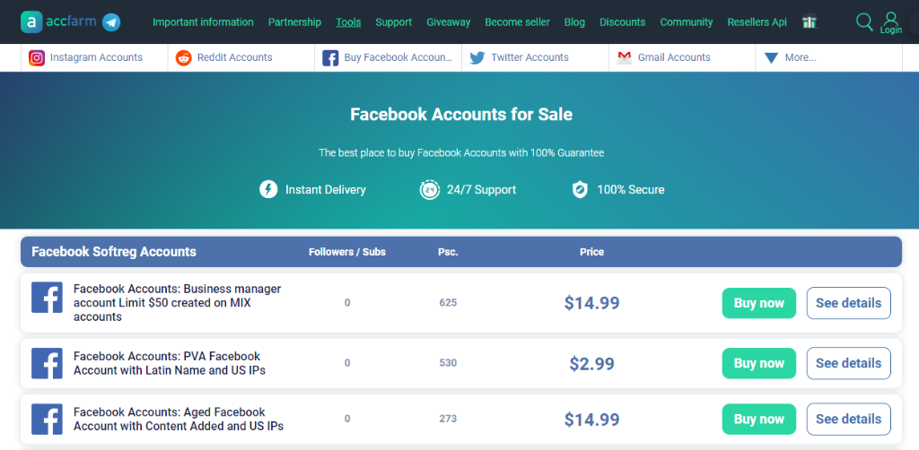 AccFarm Buy Facebook Account