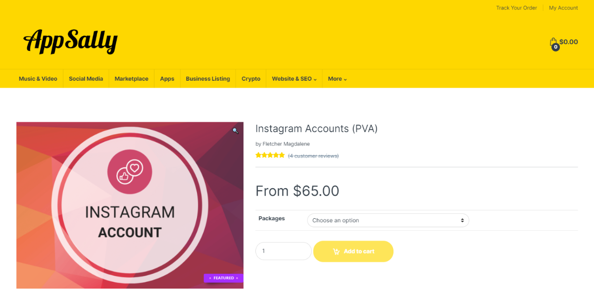 AppSally Buy Instagram Accounts