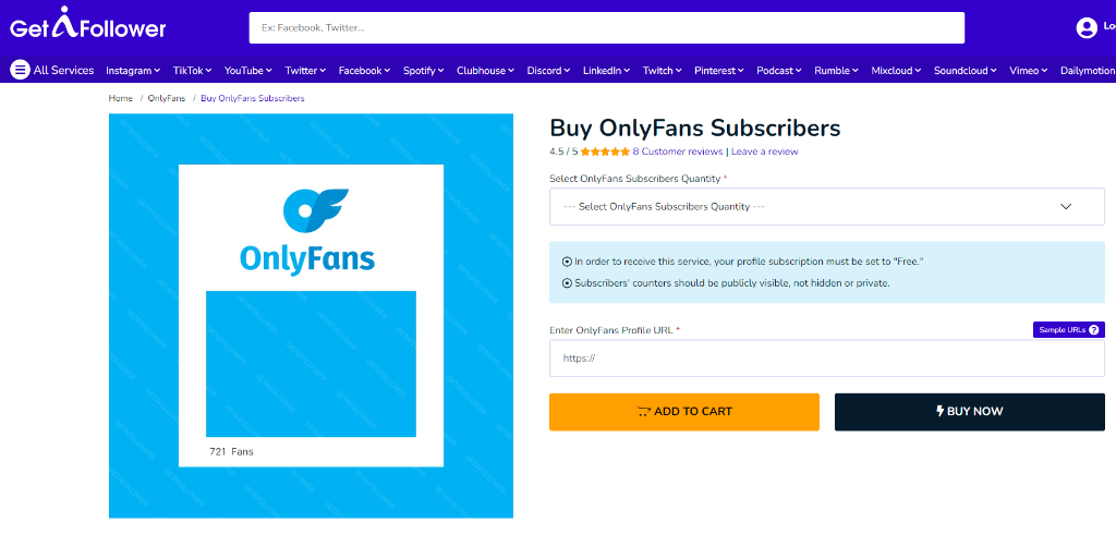 GetAFollower Buy OnlyFans Subscribers