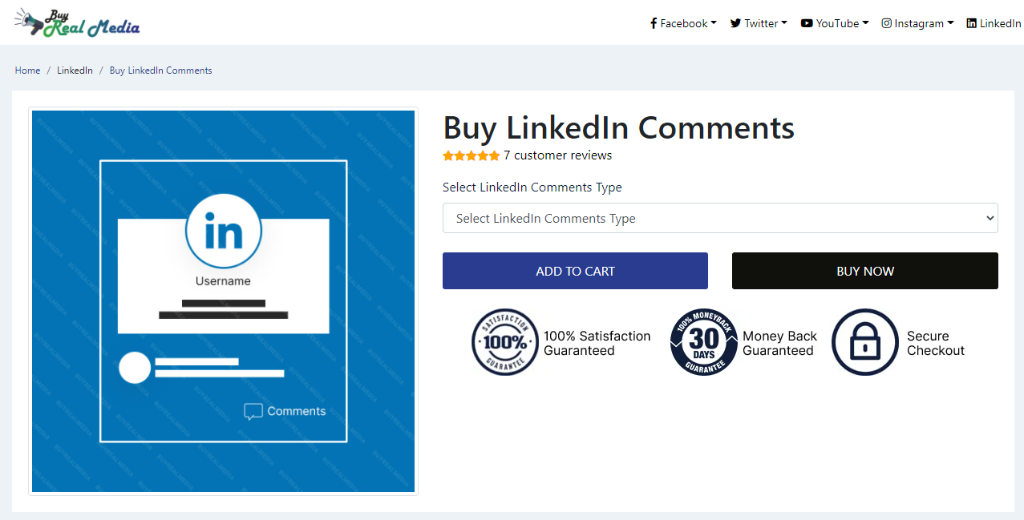 buy real media Buy LinkedIn Comments