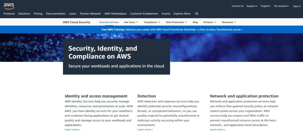 AWS security identity and compliance