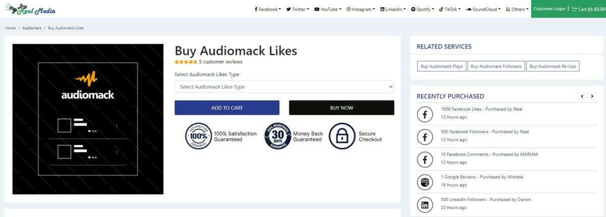 buy real media audiomack likes