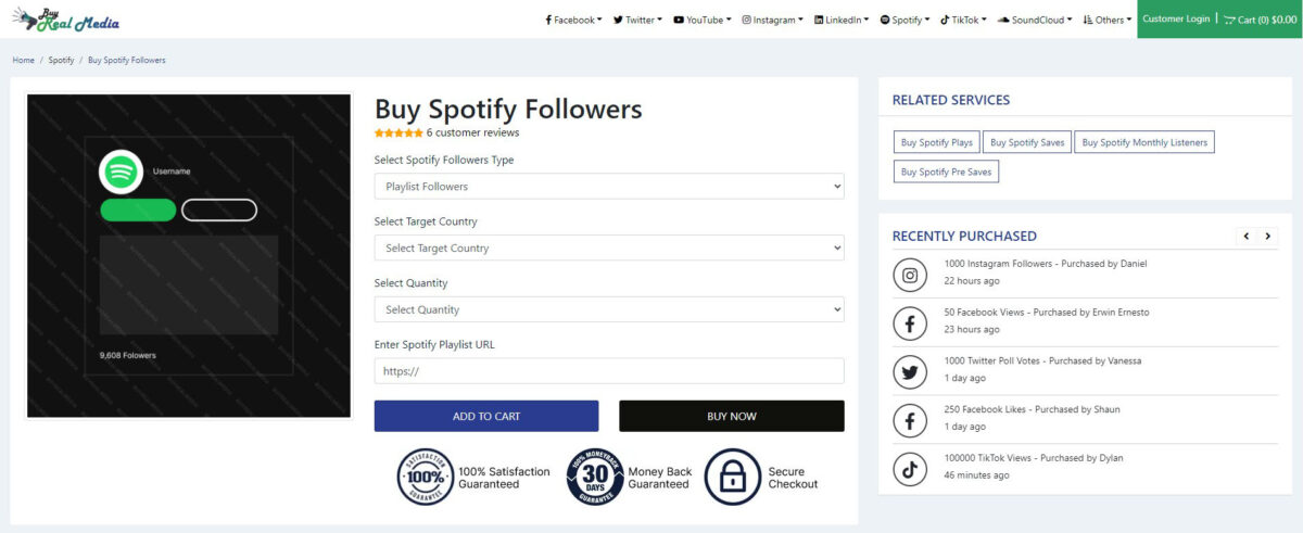 buy real media buy spotify playlist followers
