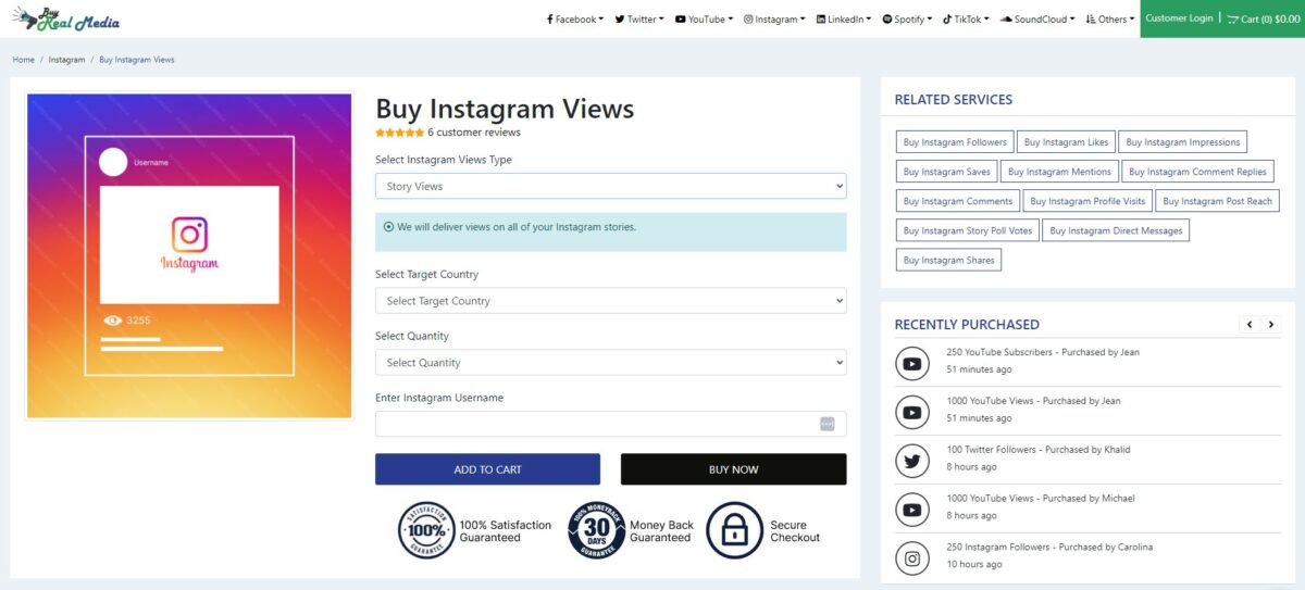 buy real media buy instagram story views