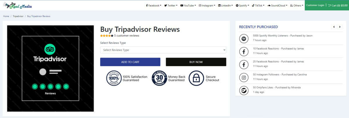 buy real media tripadvisor reviews