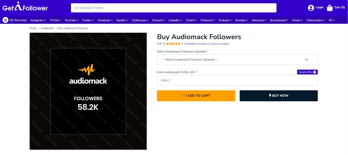 getafollower buy audiomack followers