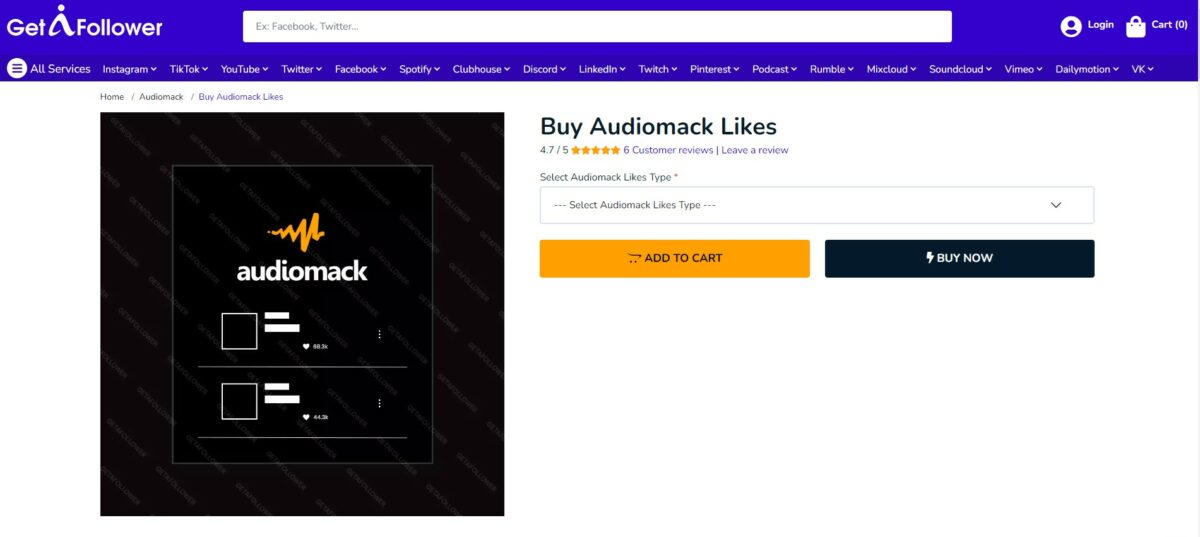 getafollower buy audiomack likes