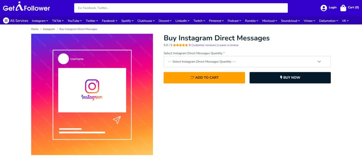 getafollower buy instagram direct messages