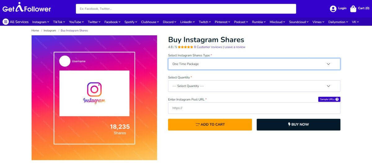 getafollower buy Instagram shares