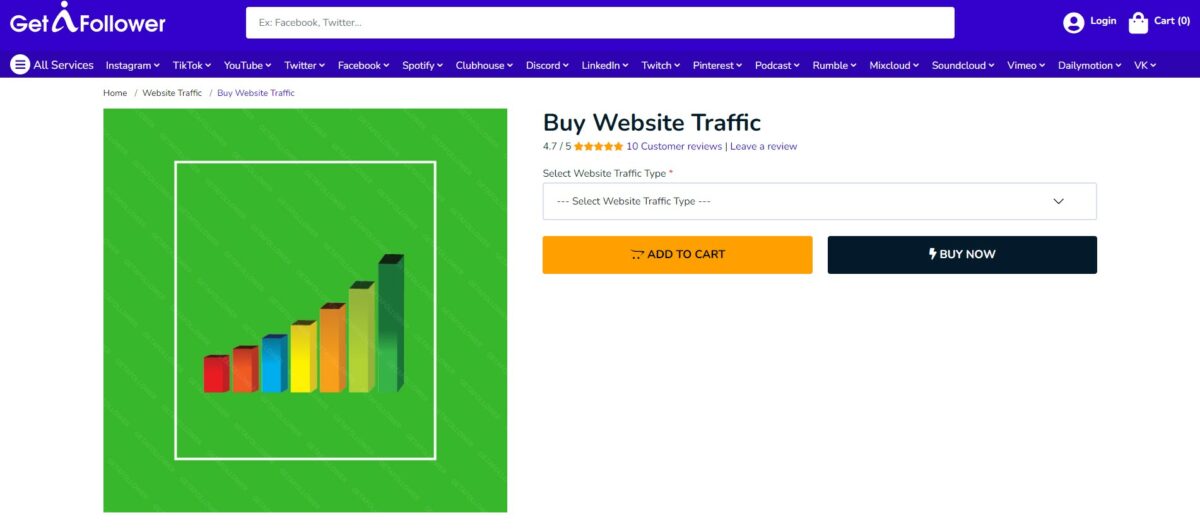 getafollower buy website traffic