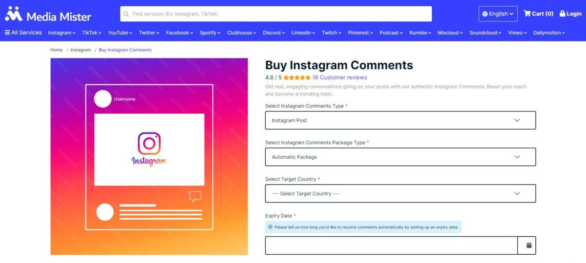 media mister - Best Sites To Buy Automatic Instagram Comments 