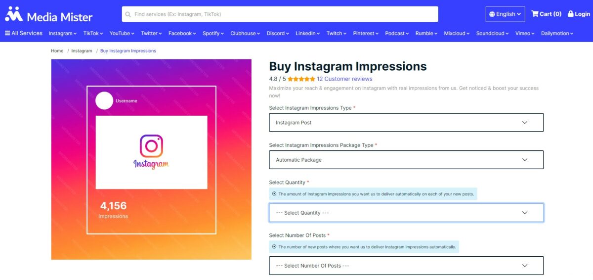 media mister - Best Sites To Buy Automatic Instagram Impressions