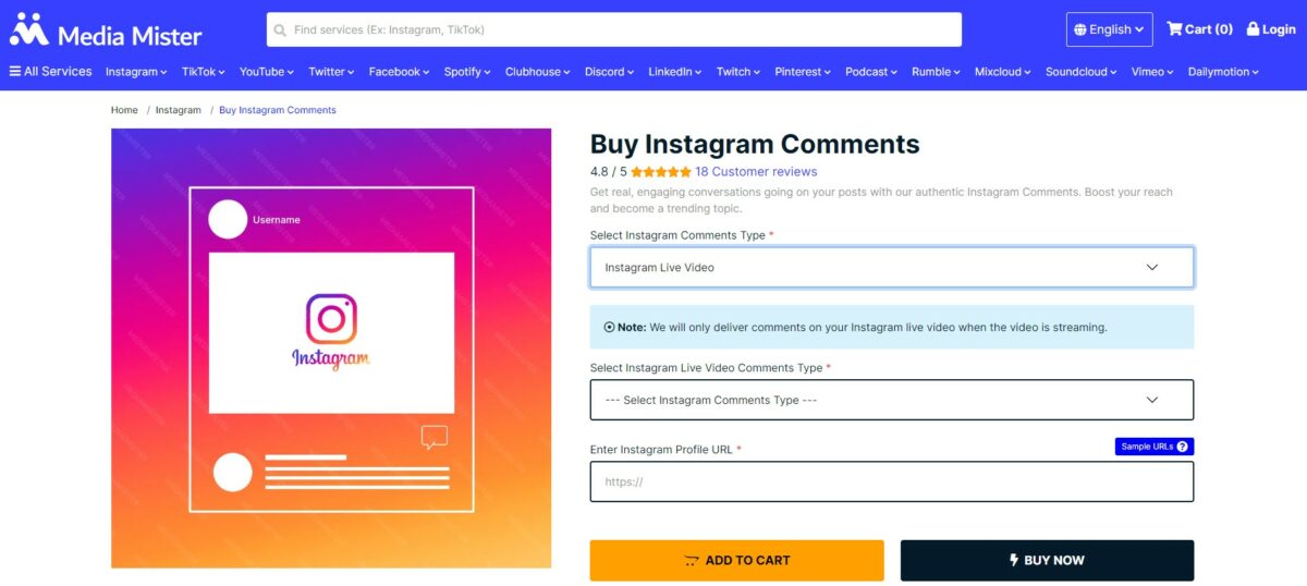 media mister - Best Sites To Buy Instagram Live Comments