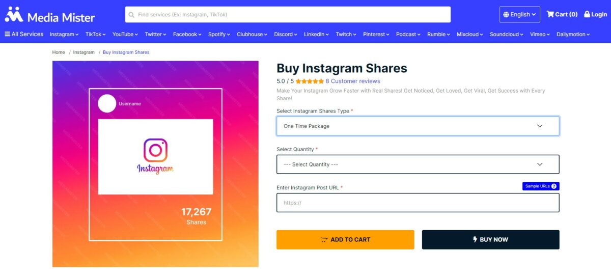 media mister buy Instagram shares