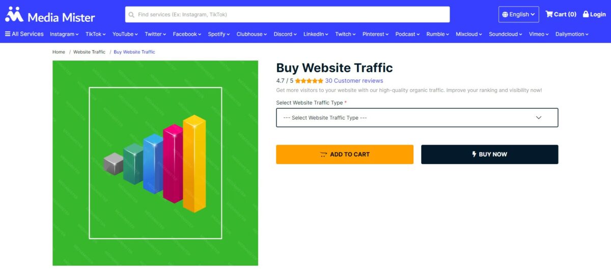 media mister buy website traffic