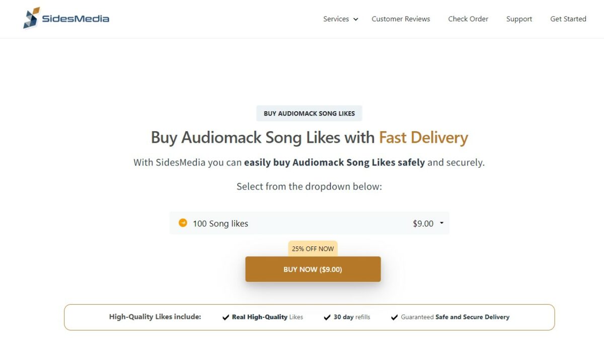 sidesmedia buy audiomack likes