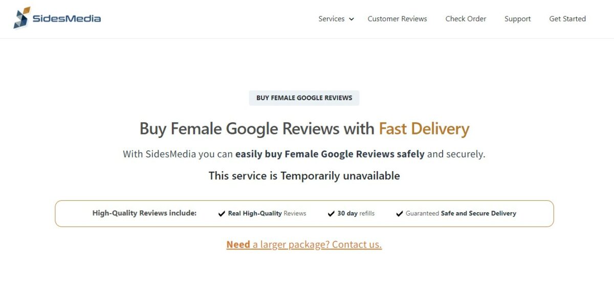 sidesmedia buy female google reviews
