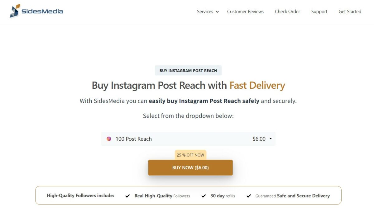 sidesmedia buy Instagram post reach