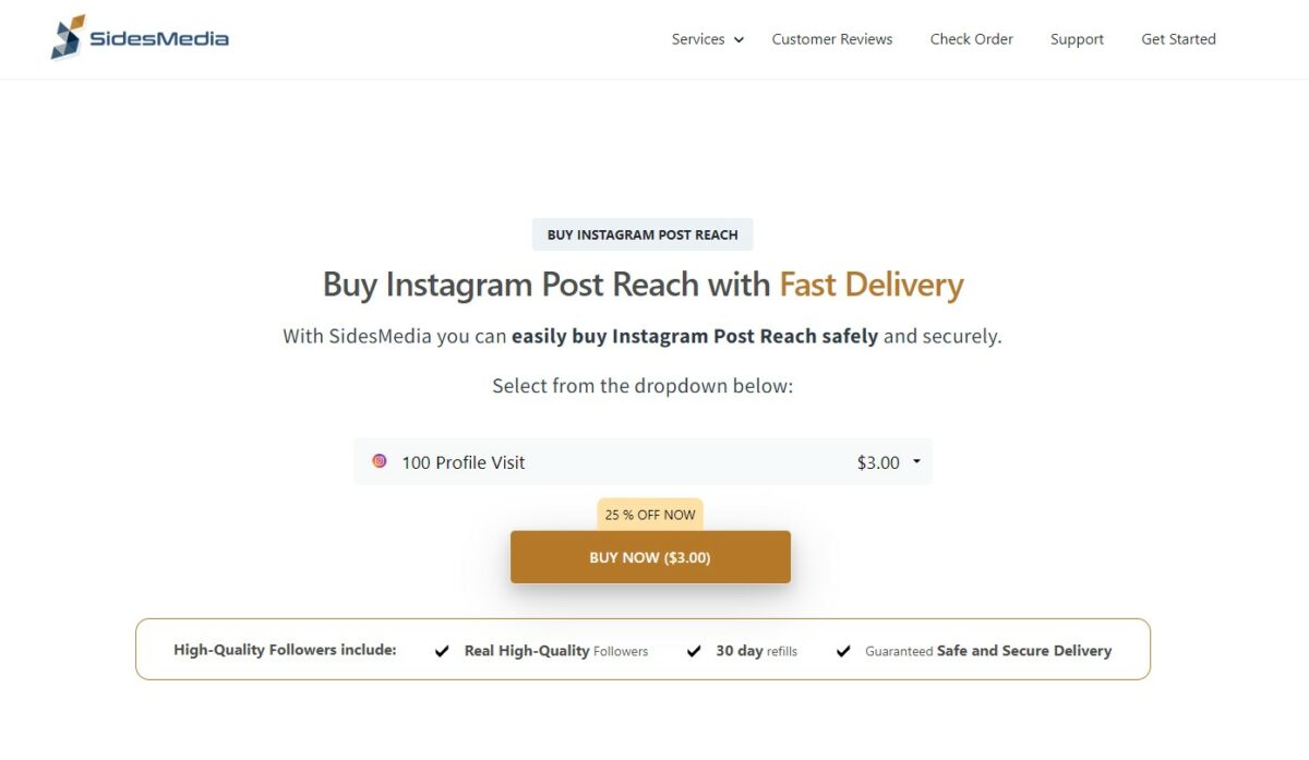 sidesmedia buy instagram profile visits