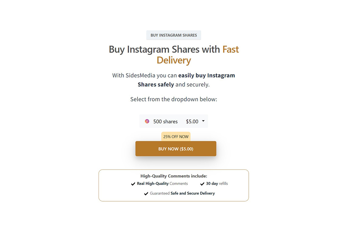 sidesmedia buy Instagram shares