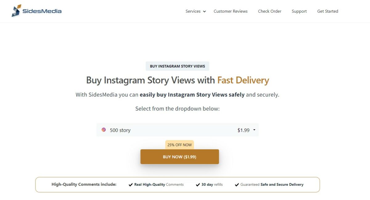 sidesmedia buy automatic Instagram story views