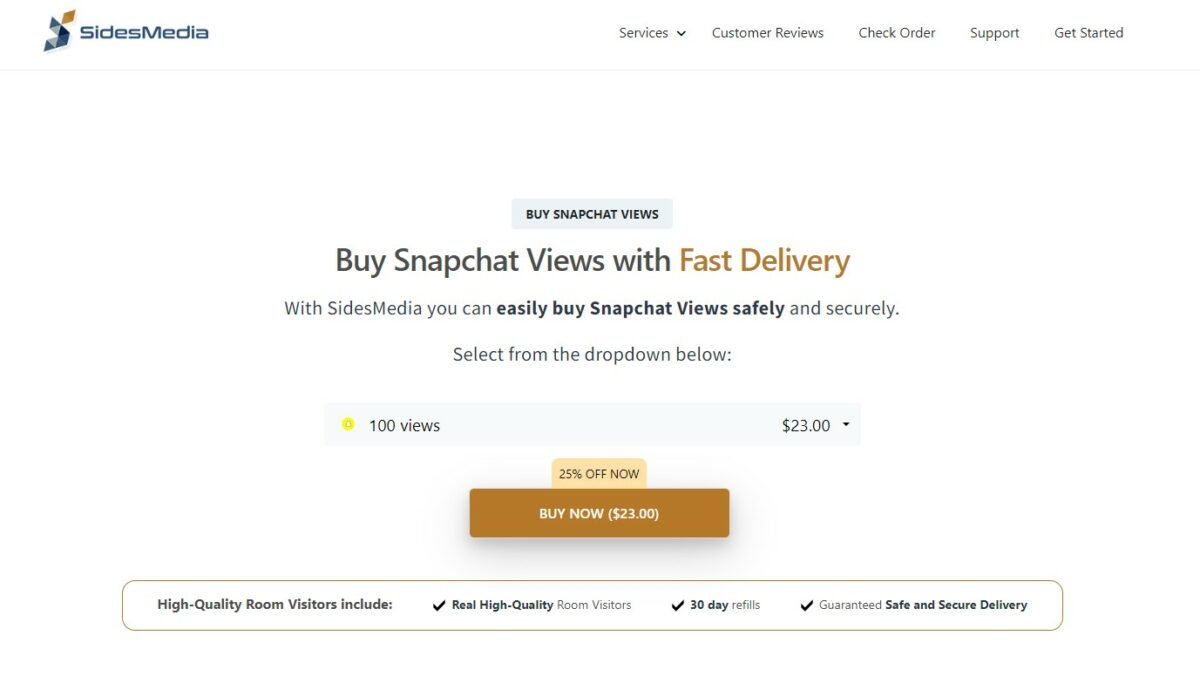 sidesmedia buy snapchat views