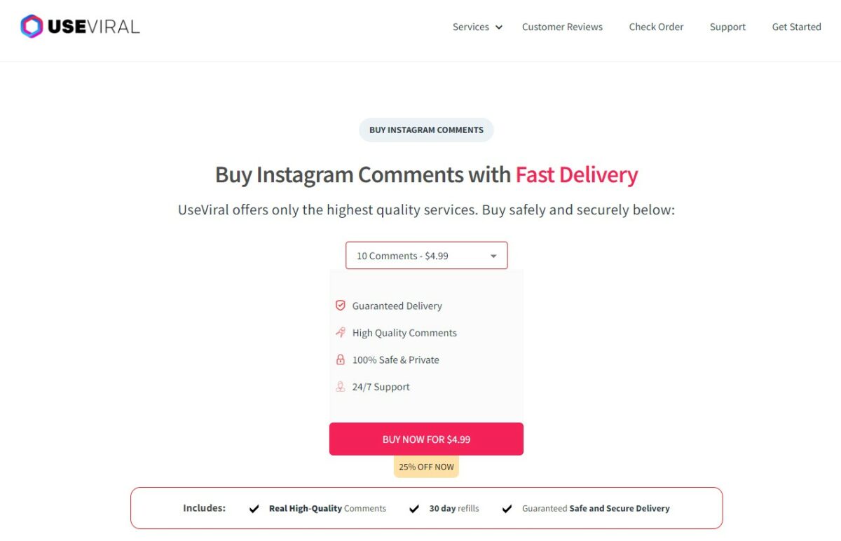useviral - Best Sites To Buy Custom Instagram Comments