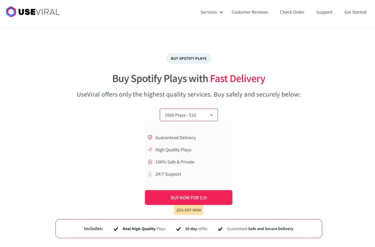 useviral buy spotify playlist plays