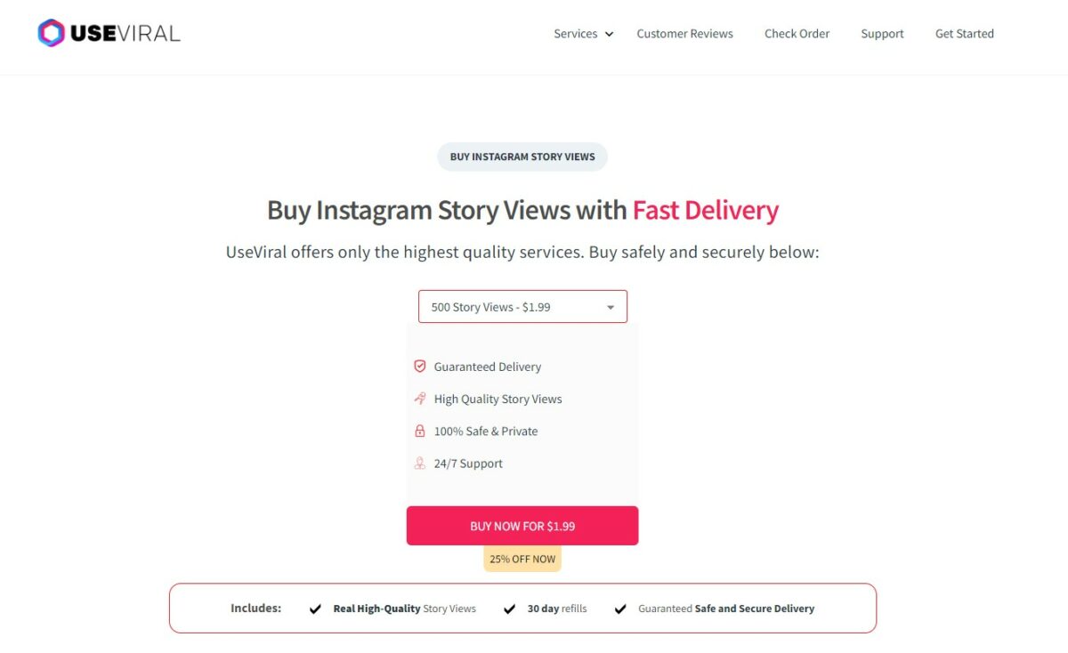 useviral buy automatic instagram story views