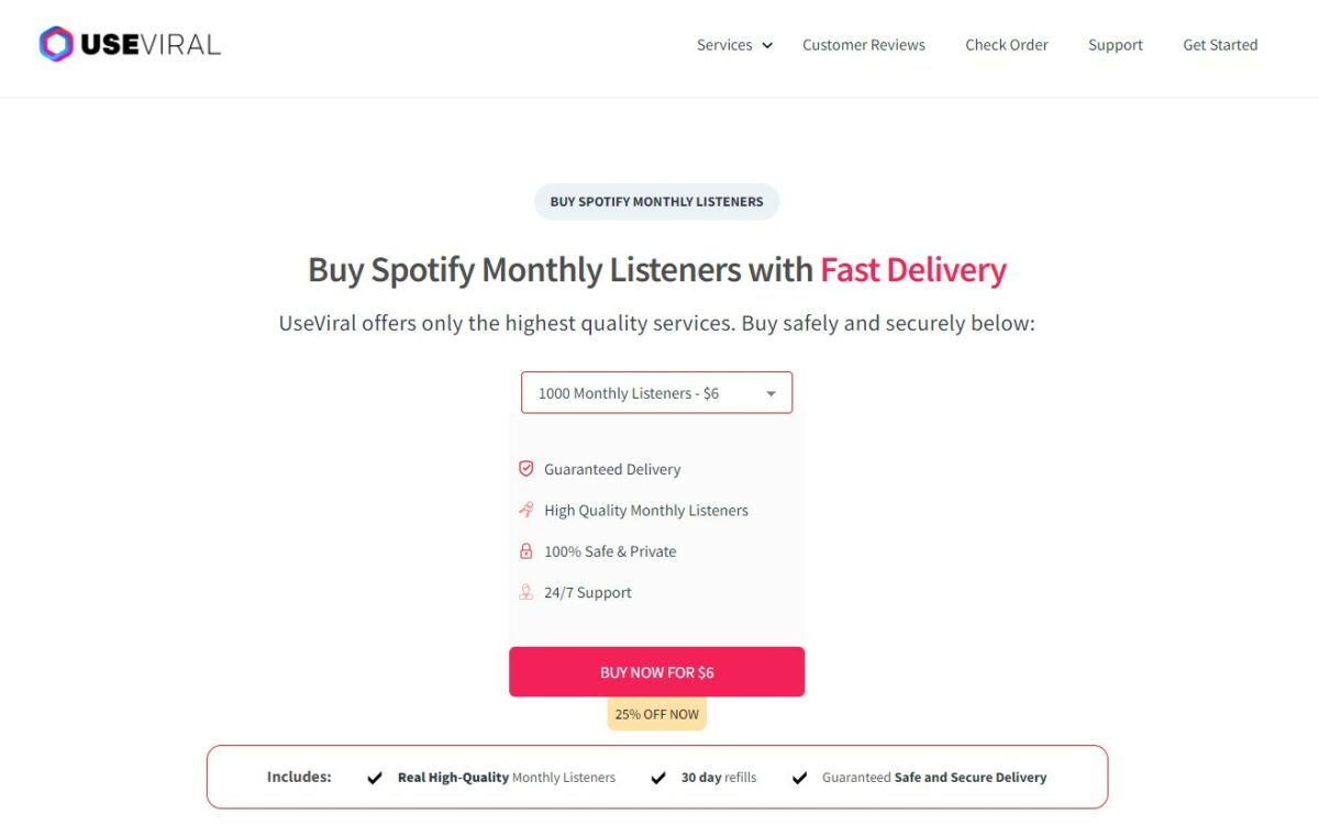 useviral - Best Sites To Buy Spotify Monthly Listeners 