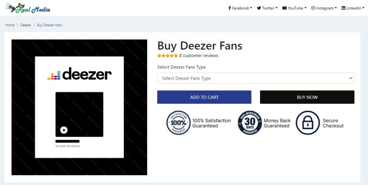 buy real media buy deezer fans and followers