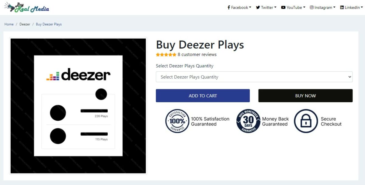 buy real media buy deezer plays