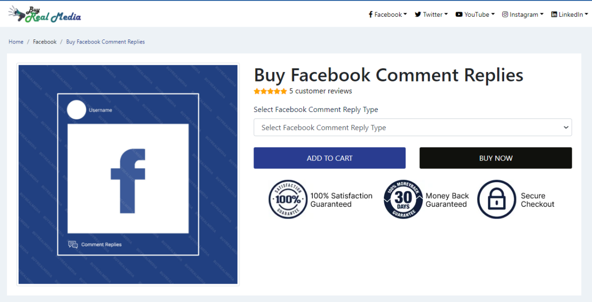 buy real media buy facebook comment replies